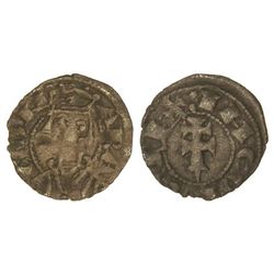 Óbolo. - JAUME I. - ARAGÓN. - Anv.: ARA-GON. Efigie coronada a izquierda. Rev.: IACOBVS REX. Cruz pa
