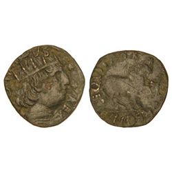 Caball. - FERRAN I DE NÀPOLS. - Anv.: (FERRAN)DVS REX. Efigie coronada a derecha. Rev.: EQVITAS REGN