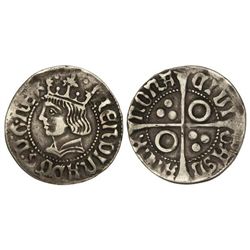 Croat. - FERRAN II. - BARCELONA. - Anv.: FERDINANDVS D.G.REX. Efigie coronada a izquierda. Rev.: CI