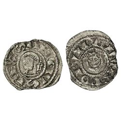 Óbolo. - SANCHO VII. - Anv.: SANCIVSREX. Efigie a izquierda. Rev.: NAVARRORVM. Estrella sobre cre