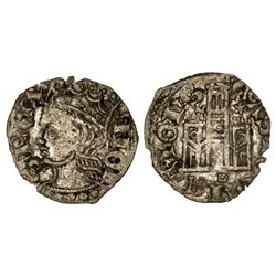 Cornado. - ALFONSO XI. - LEÓN. - Rev.: L-castillo-*. Debajo L. (Pequeña rotura en cospel). FAB-338.1