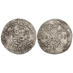 1/2 Patagón. - 1655. - AMBERES. - Pátina. (Pequeña grieta en canto). Vti-748. MBC-. - -