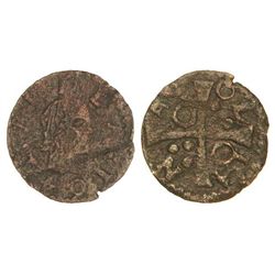 Diner. - 1642. - LLUÍS XIII. - OLIANA. - (Oxidaciones). RARA. Cal-185. MBC-. - -