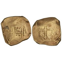 8 Reales. - MÉXICO. - L. - 27,4 grs. Fecha no visible. Sobredorada. Cal-Tipo 73. BC+. - -