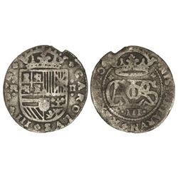 2 Reales. - 1710. - BARCELONA. - (Golpes). Cal-26. BC+. - -
