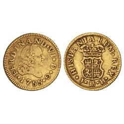 1/2 Escudo. - 1755. - MADRID. - J.B. - Cal-252. MBc-. - -