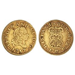 1/2 Escudo. - 1757. - MADRID. - J.B. - Cal-254. MBC-. - -