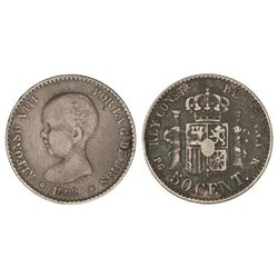 50 Céntimos. - 1892 (*2-2). - P.G.-M. - Pátina. MBC-. - -