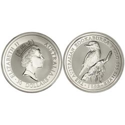 30 Dólares. - 1995. - AR. Kookaburra en rama. En cápsula. KM-271. PROOF. - -