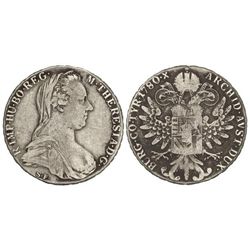 1 Thaler. - 1780-S.F. - Mª TERESA. - BURGAU. - AR. KM-22. MBC-. - -