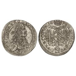 3 Kreuzer. - 1670. - LEOPOLDO I. - VIENA. - AR. KM-1855. EBC-. - -