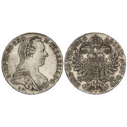1 Thaler. - 1780-S.F. - Mª TERESA. - AR. MBC+. - -