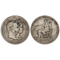2 Florin. - 1879. - FRANCISCO JOSÉ I. - AR. Pátina. Bodas de Plata. (Golpecitos y pequeñas rayitas).