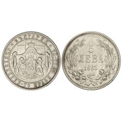 5 Leva. - 1885. - AR. KM-7. MBC. - -