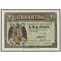 1 Peseta. - 30 Abril 1938. - Serie D. Ed-D29a. SC. - -