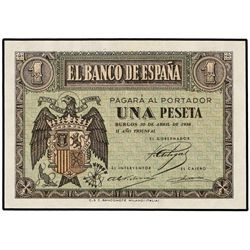 1 Peseta. - 30 Abril 1938. - Serie G. Ed-D29b. SC. - -