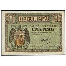 1 Peseta. - 30 Abril 1938. - Serie L. Ed-D29a. SC. - -