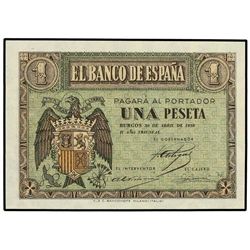1 Peseta. - 30 Abril 1938. - Serie M. Ed-D29a. SC. - -