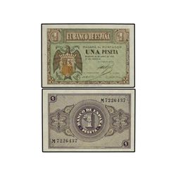 Lote 2 billetes 1 Peseta. - 30 Abril 1938. - Serie M. Pareja correlativa. Ed-D29a. SC. - -