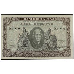 100 Pesetas. - 9 Enero 1940. - Colón. Serie G. (Dos pliegues). Ed-D39a. EBC-. - -