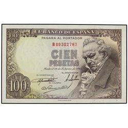 100 Pesetas. - 19 Febrero 1946. - Goya. Serie B. Ed-D52a. SC. - -