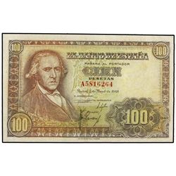 100 Pesetas. - 2 Mayo 1948. - Bayeu. Serie A. Ed-D57a. SC-. - -