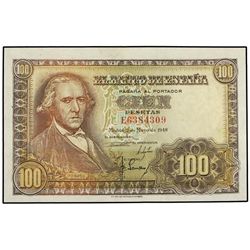 100 Pesetas. - 2 Mayo 1948. - Bayeu. Serie E. Ed-D57a. EBC+. - -