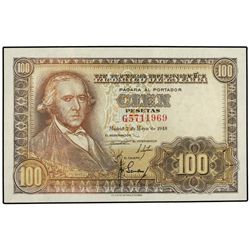 100 Pesetas. - 2 Mayo 1948. - Bayeu. Serie G. Ed-D57a. SC. - -