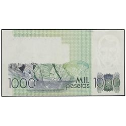 1.000 Pesetas. - 23 Octubre 1979. - - Pérez Galdós. Serie C-E. ERROR: Parte superior del reverso sin