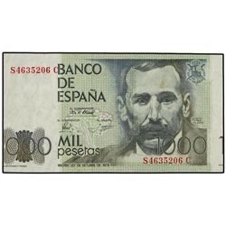 1.000 Pesetas. - 23 Octubre 1979. - - Pérez Galdós. Serie S-C. ERROR de corte. Ed-E3a. MBC-. - -