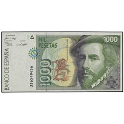 1.000 Pesetas. - 12 Octubre 1992. - - Hernán Cortés. Serie 3Z. Ed-E9a. SC. - -