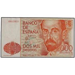 2.000 Pesetas. - 22 Julio 1980. - Juan Ramón Jiménez. Sin Serie. (Leves arrugas). Ed-E5. SC. - -