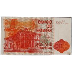 2.000 Pesetas. - 12 Octubre 1980. - - Juan Ramón Jiménez. Serie B. ERROR: Anverso sobreimpreso sobre
