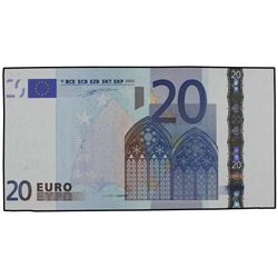 20 Euros. - 2002. - ERROR: Extensión a derecha del billete sin cortar. Ed-EU3. SC. - -