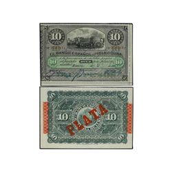 Lote 2 billetes 10 Pesos. - 15 Mayo 1896. - EL BANCO ESPAÑOL DE LA ISLA DE CUBA. - Uno con sobrecarg
