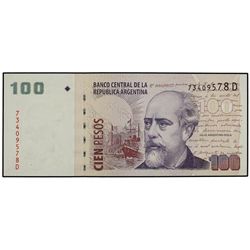 100 Pesos. - S/F (2002-2003). - ARGENTINA. - Julio Argentino Roca. WPM-357. SC. - -