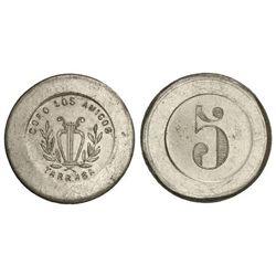 5 Cèntims?. - S/F. - CORO LOS AMIGOS TARRASSA -. Al. Pertenece a la serie catalogada por A. Lopez co