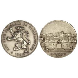 Medalla. - Agosto 1910. - FRANCIA. - Anv.: XXme. FETE FEDERALE DE GYMNASTIQUE. LYON. AR. Ø 46 mm. EB