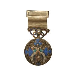 Orden al Mérito Deportivo. - (18.4.1952). - AR y esmaltes. Ø 45 mm. Con cinta y prendedor original.