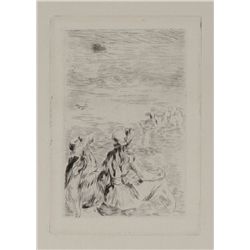 Pierre-Auguste Renoir, Sur la Plage, a Bernaval, Etching
