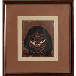Kiyoshi Saito, Portrait of a Girl, Woodcut