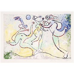 Pablo Picasso, Trois Femmes Jouant Au Balloon Sur La Plage, 12-C, Lithograph