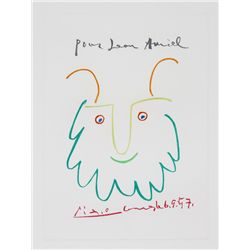 Pablo Picasso, Pour Amiel, Color Etching