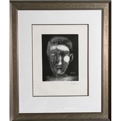 Pablo Picasso, Tete de Garcon (Bloch 1025), Linocut