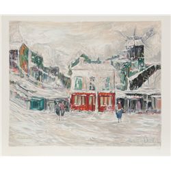 Maurice Utrillo, Montmarte, Lithograph