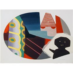 Max Papart, Composicion con Figura, Carborundum Etching