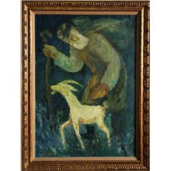 Chaim Goldberg, Wanderer, Oil Painting