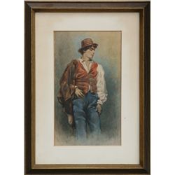 Young Man, Watercolor