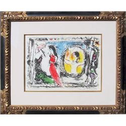 Marc Chagall, Femme avec Parapluie, Lithograph