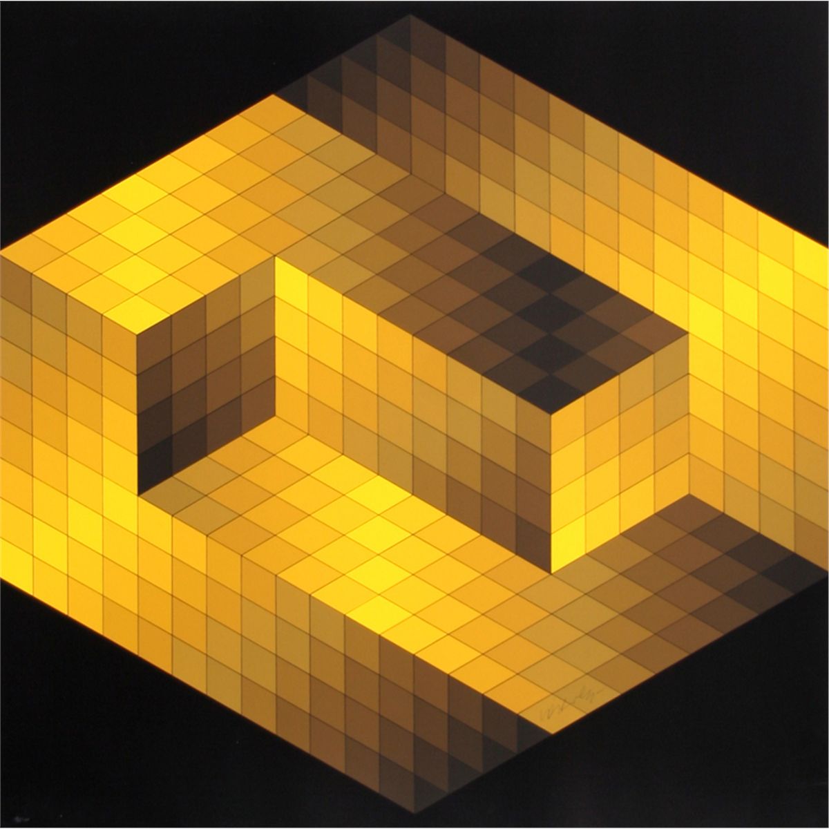 Victor Vasarely, Gestalt 1, Serigraph